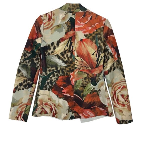 MIROA Women's blazer Small Size long sleeves Stretch Open Front Orange/Brown - Picture 2 of 9